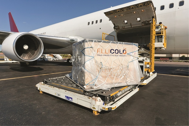 Loading cargo plane